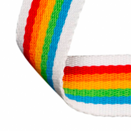 Polaroid flat camera strap – Rainbow White