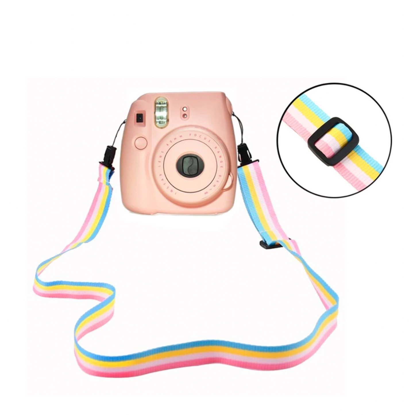 Camerariem - Regenboog (voor Intax + Compact camera's)