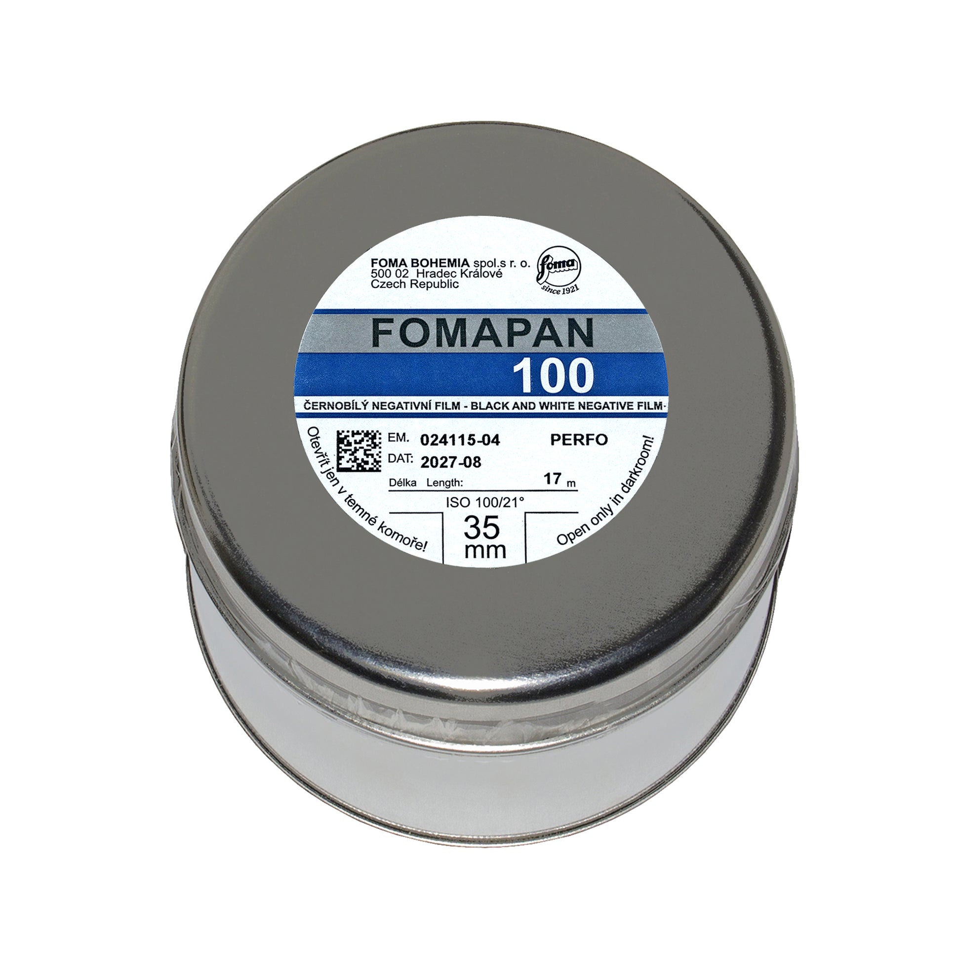 FOMA Fomapan 100 bulk 35mm black and white film β Analog Space