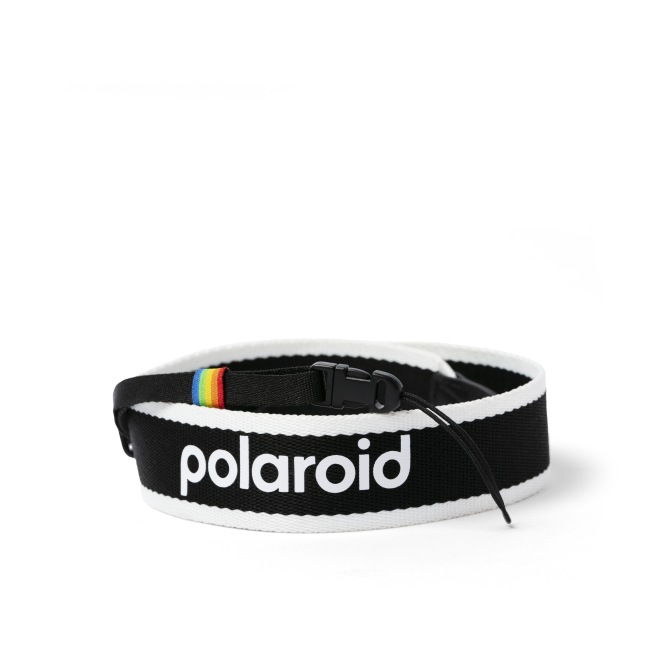 Polaroid flat camera strap - Black & White