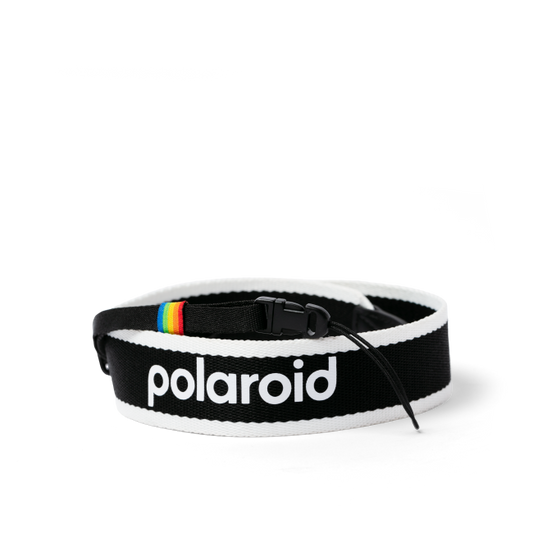 Polaroid flat camera strap - Black & White