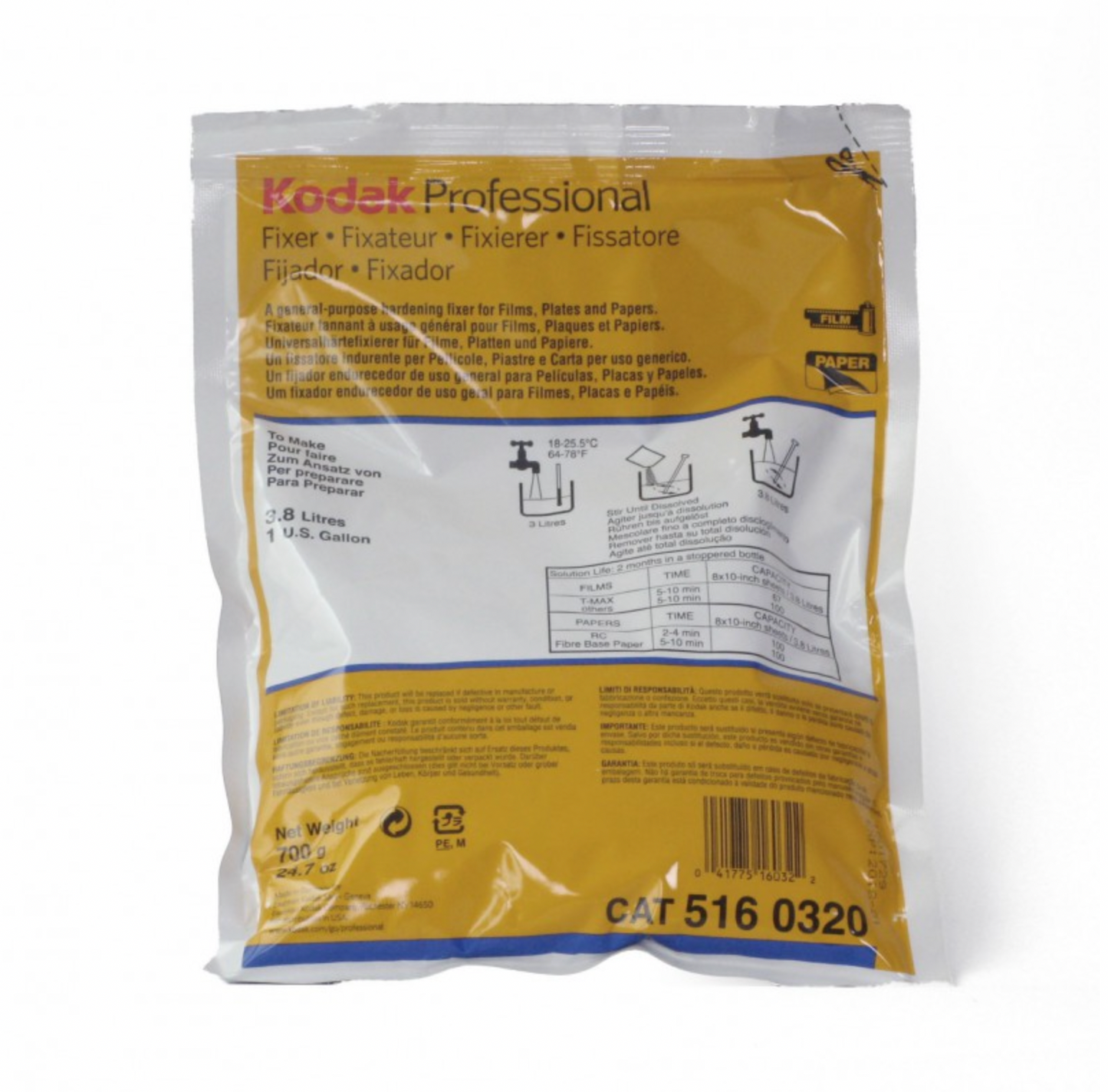 Kodak Hardening Fixer Powder 3.8L / 1GL