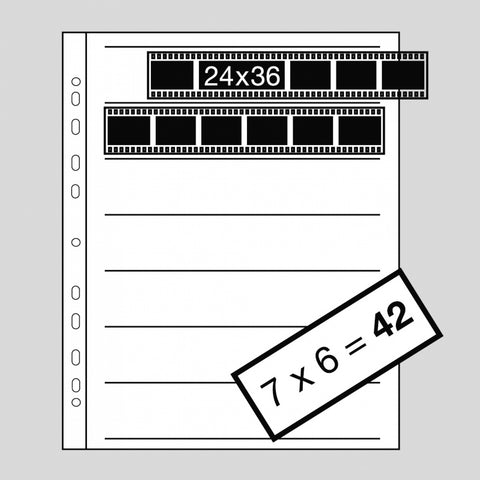 Kaiser Negative Filing Sheets for 35mm film (glassine, 25 sheets)
