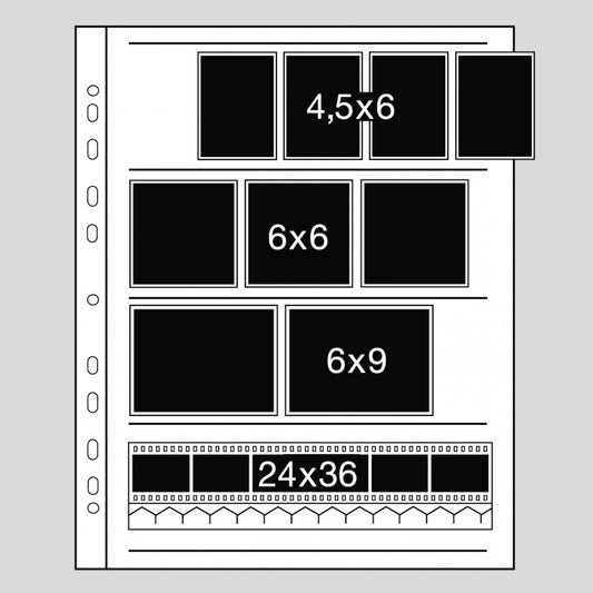 Kaiser Negative Filing Sheets for 120 film (glassine, 100 sheets)