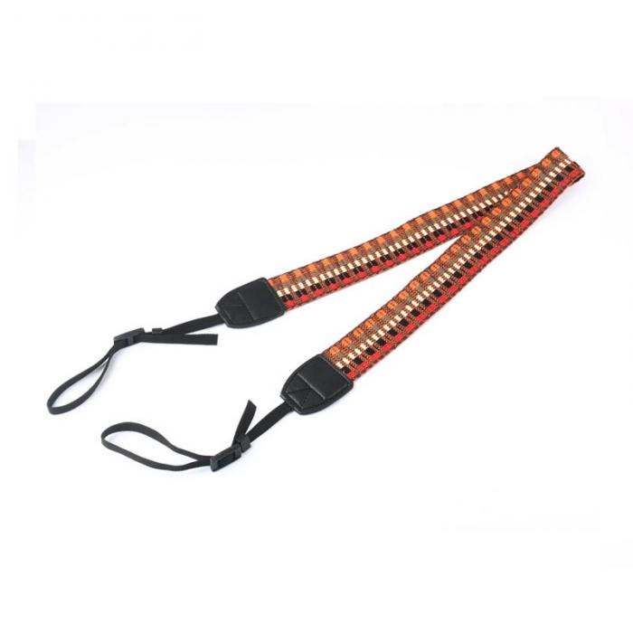 Camera Strap - Vintage Cotton Red